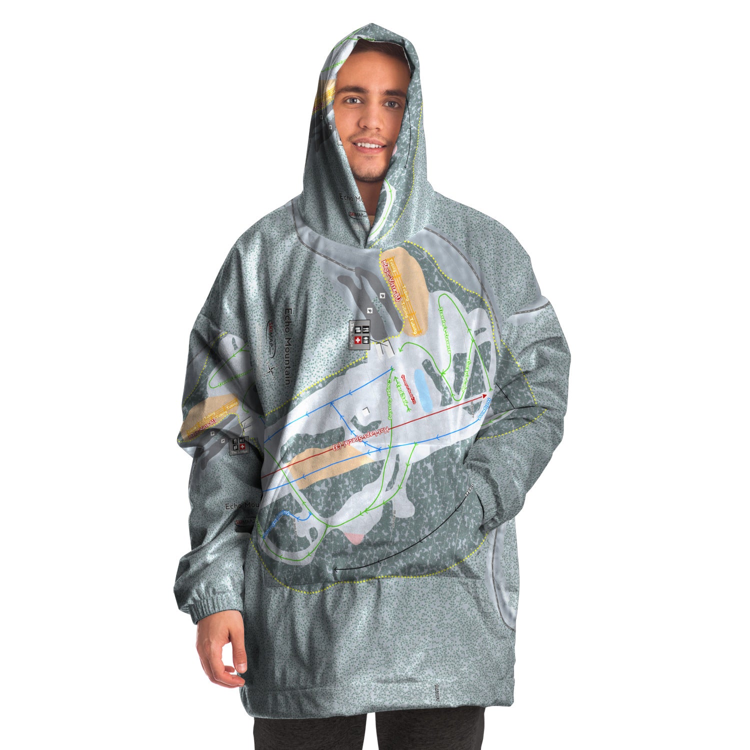 Echo Mountain, Colorado Ski Trail Map - Snug Hoodie