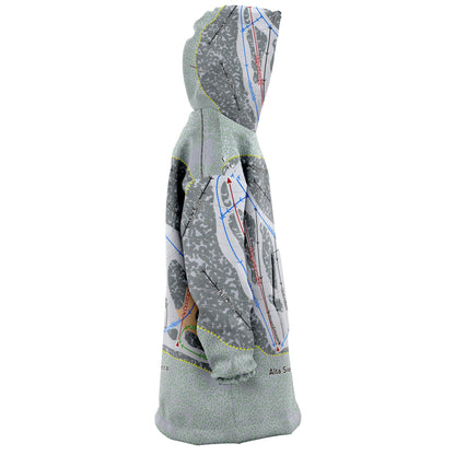 Alta Sierra, California Ski Trail Map - Snug Hoodie - Powderaddicts