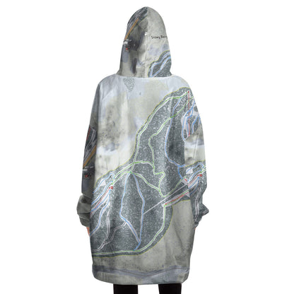 Snowy Range, Wyoming Ski Trail Map Snug Hoodie - Powderaddicts
