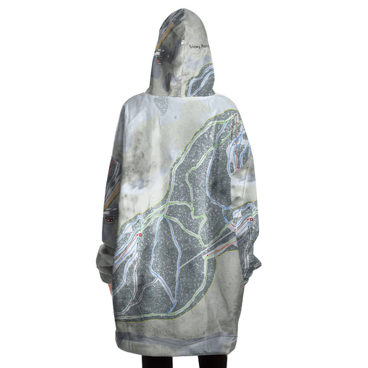 Snowy Range, Wyoming Ski Trail Map Snug Hoodie - Powderaddicts