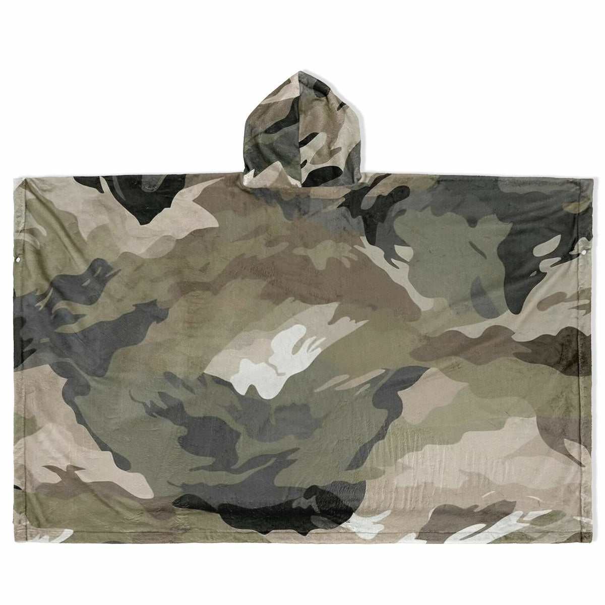 Army Camouflage Pattern, Flannel Blanket Poncho