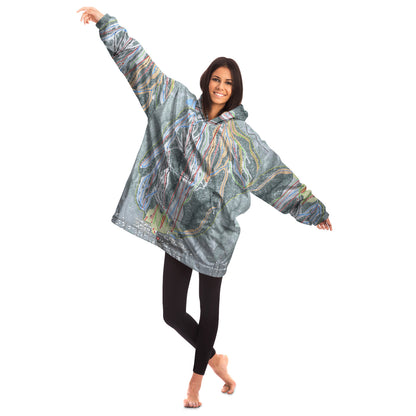 Snow Summit, California Ski Trail Map - Snug Hoodie - Powderaddicts