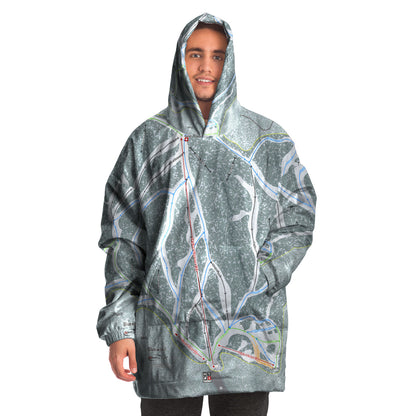 Bluewood, Washington Ski Trail Map - Snug Hoodie