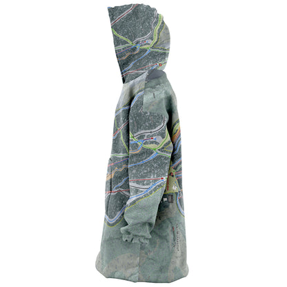Ski Butternut, Massachusetts Ski Trail Map Snug Hoodie