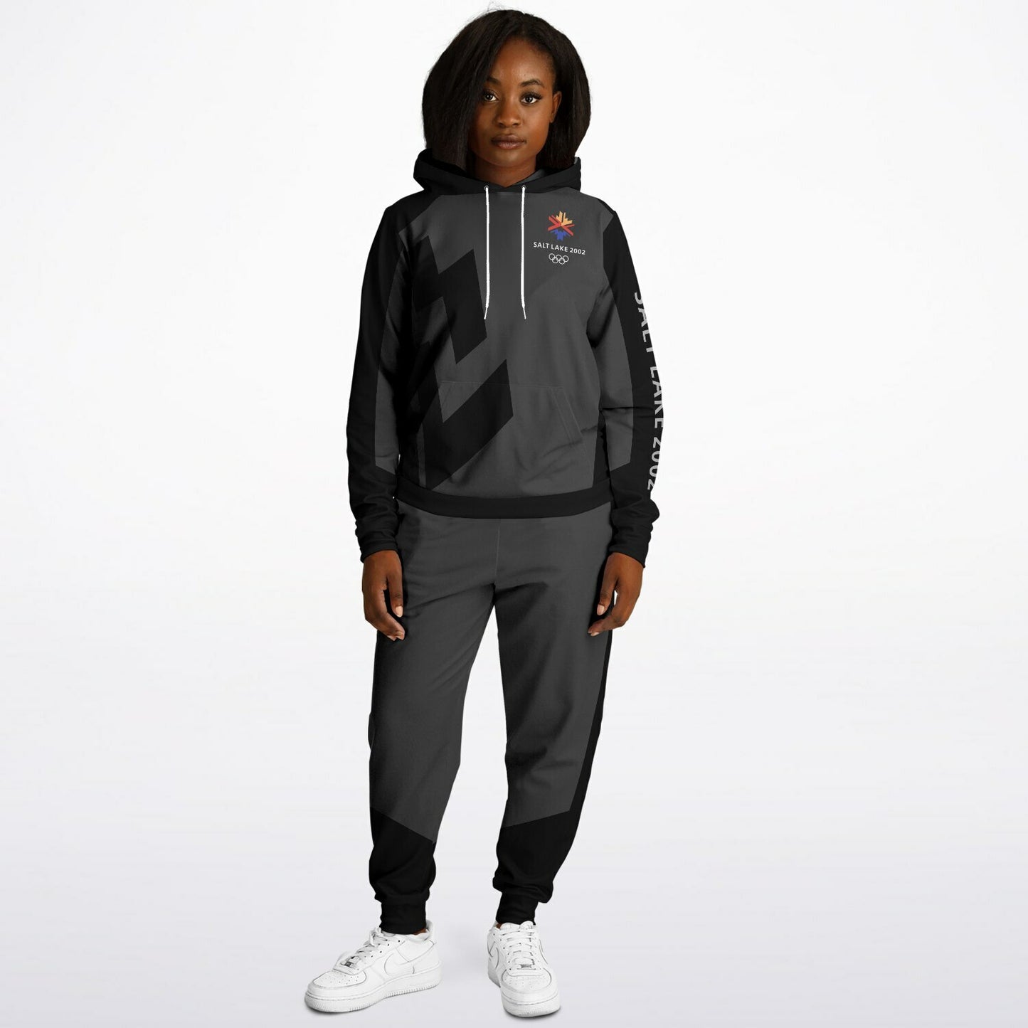 The Salt Lake 2002 Olympics Uniforms Hoodie & Jogger - Black - Powderaddicts