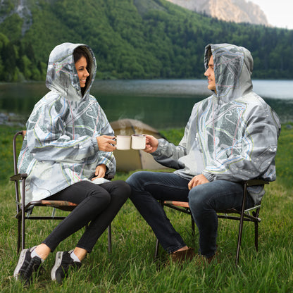 Wolf Ridge, North Carolina Ski Trail Map Snug Hoodie