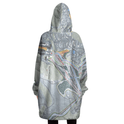Beech Mountain, North Carolina Ski Trail Map Snug Hoodie - Powderaddicts