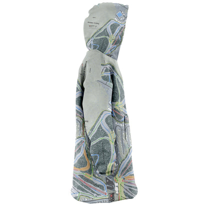 Hidden Valley, Missouri Ski Trail Map Snug Hoodie - Powderaddicts