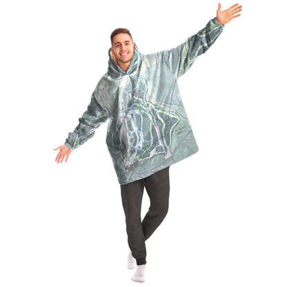 Mt Abram, Maine Ski Trail Map - Snug Hoodie