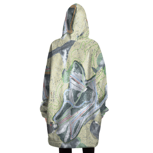 Hickory Hills, Michigan Ski Trail Map Snug Hoodie - Powderaddicts