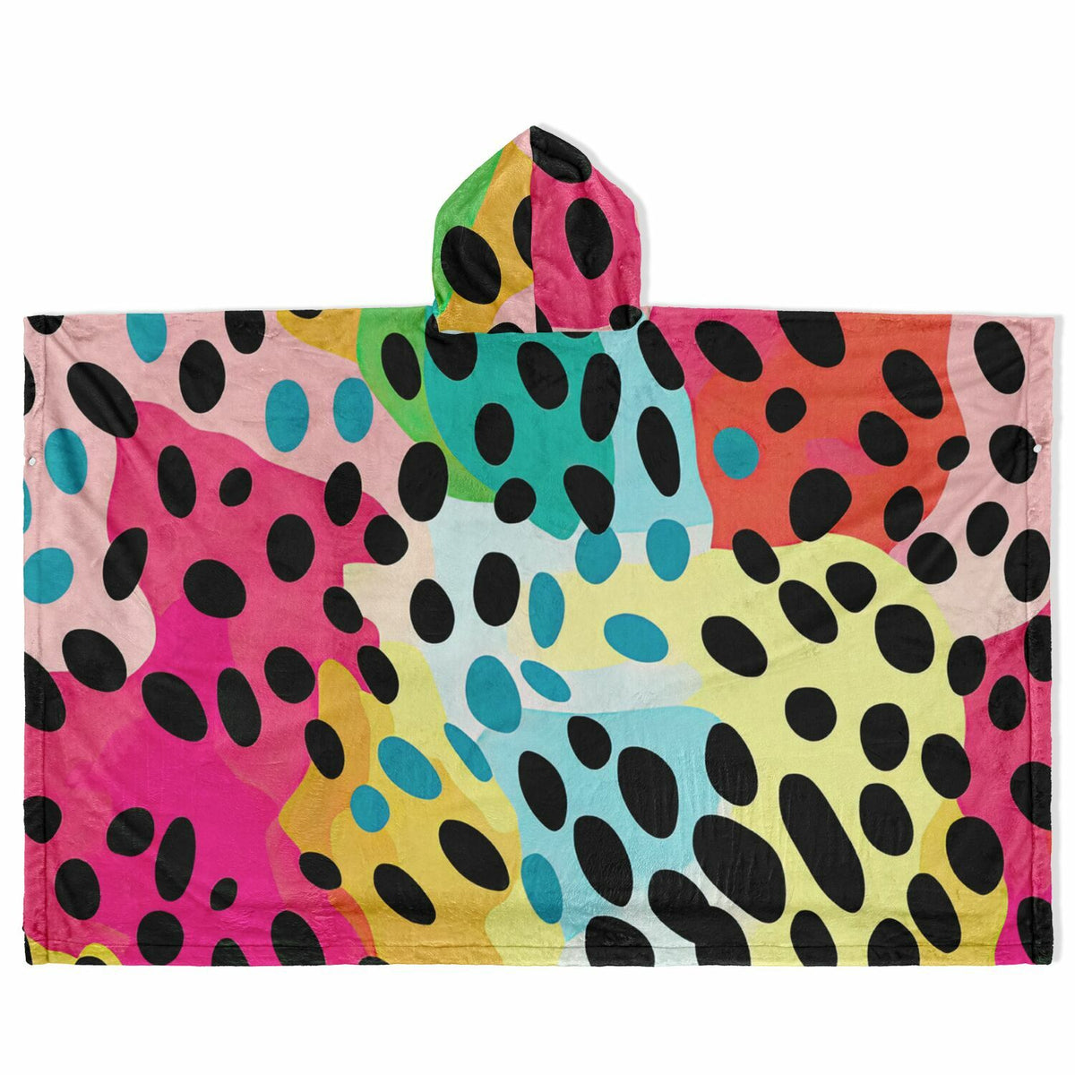 Leopard Print Pattern, Flannel Blanket Poncho