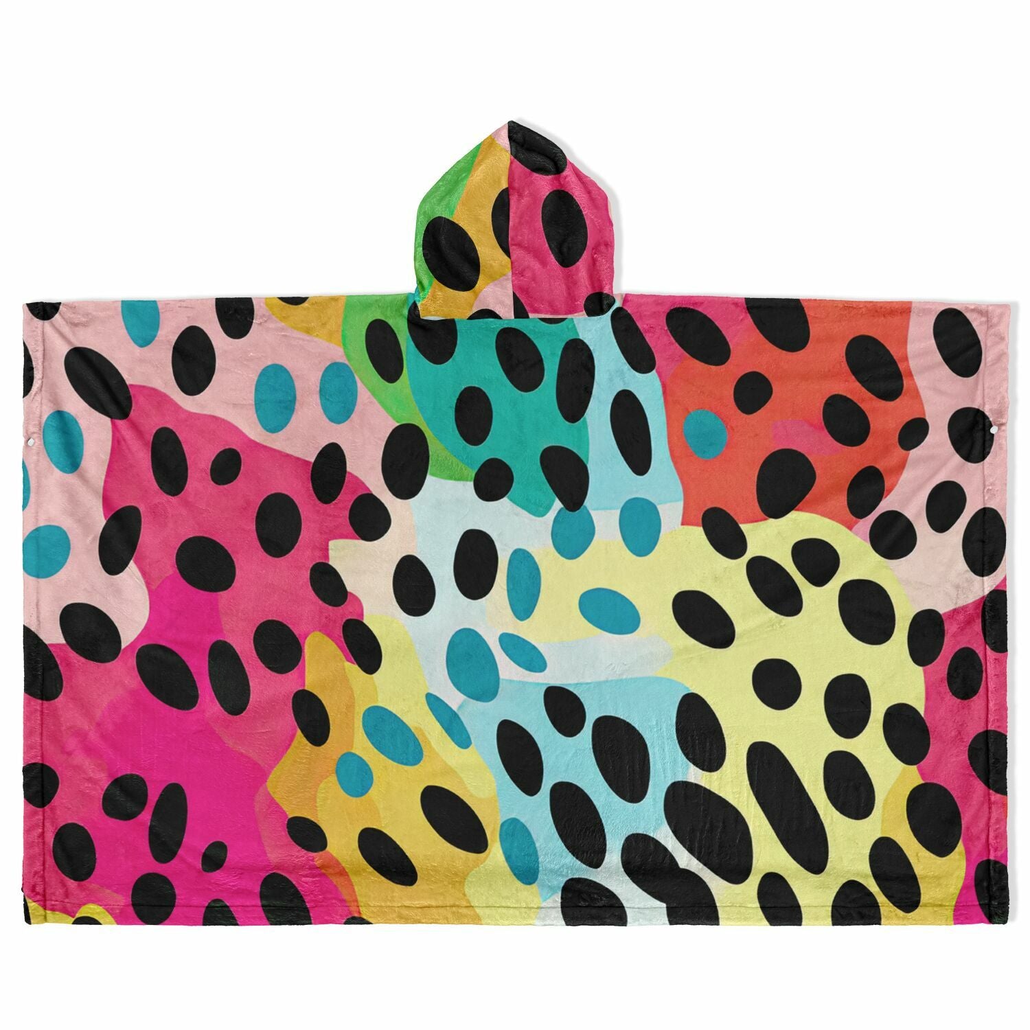 Leopard Print Pattern, Flannel Blanket Poncho