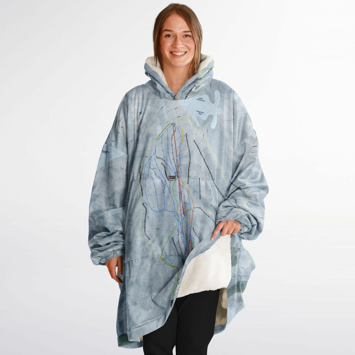 Turoa, New Zealand Ski Trail Map - Snug Hoodie