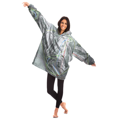 Warner Canyon, Oregon Ski Trail Map Snug Hoodie