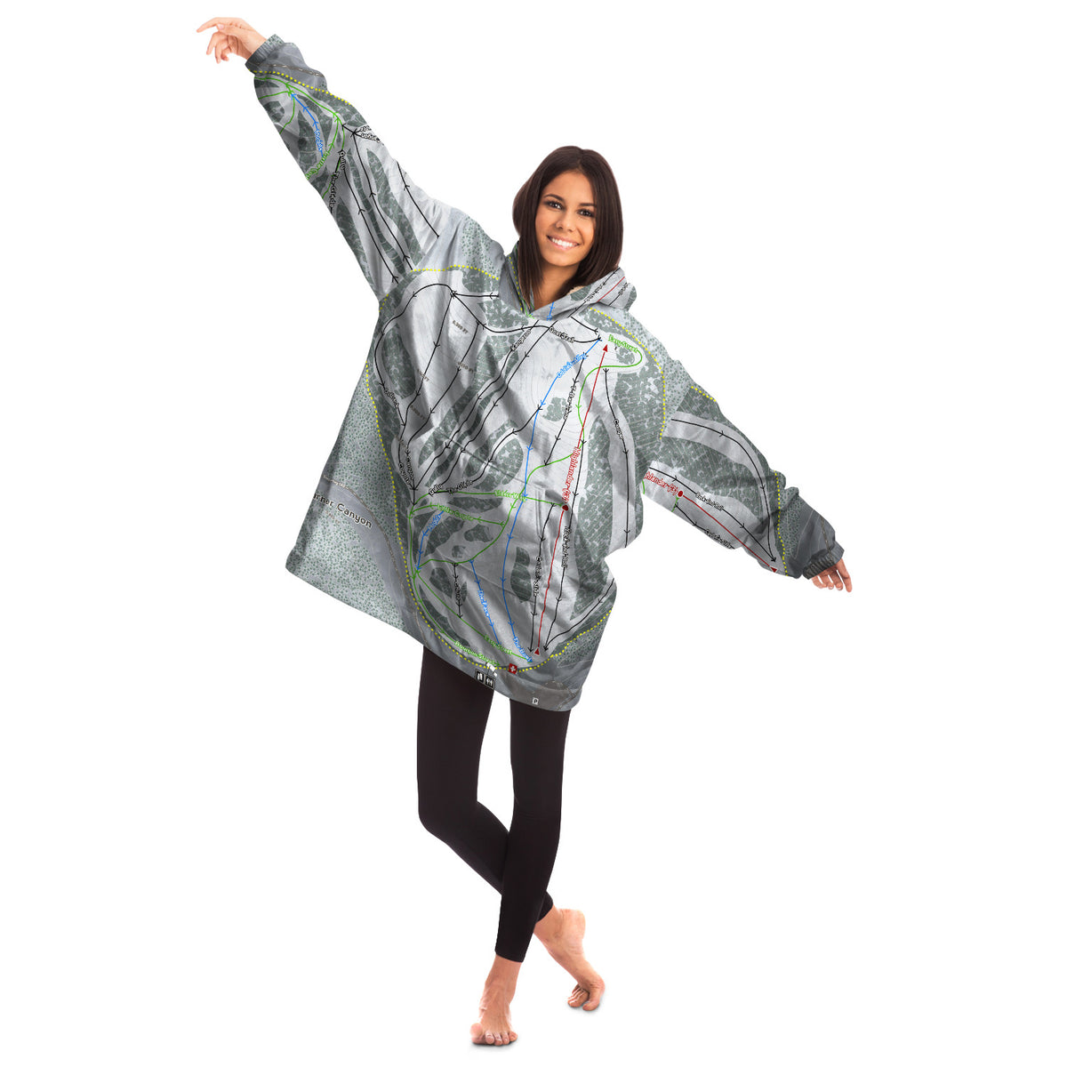 Warner Canyon, Oregon Ski Trail Map Snug Hoodie