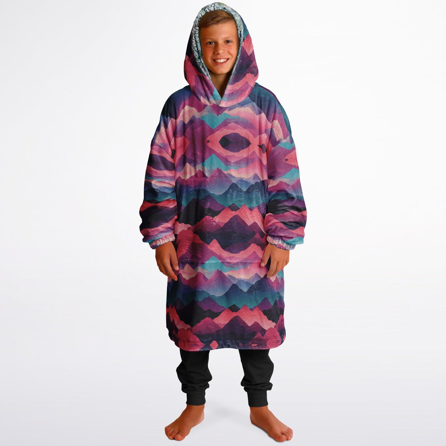 Powder Mountain, Utah Ski Resort Map Youth Reversible Snug Hoodie