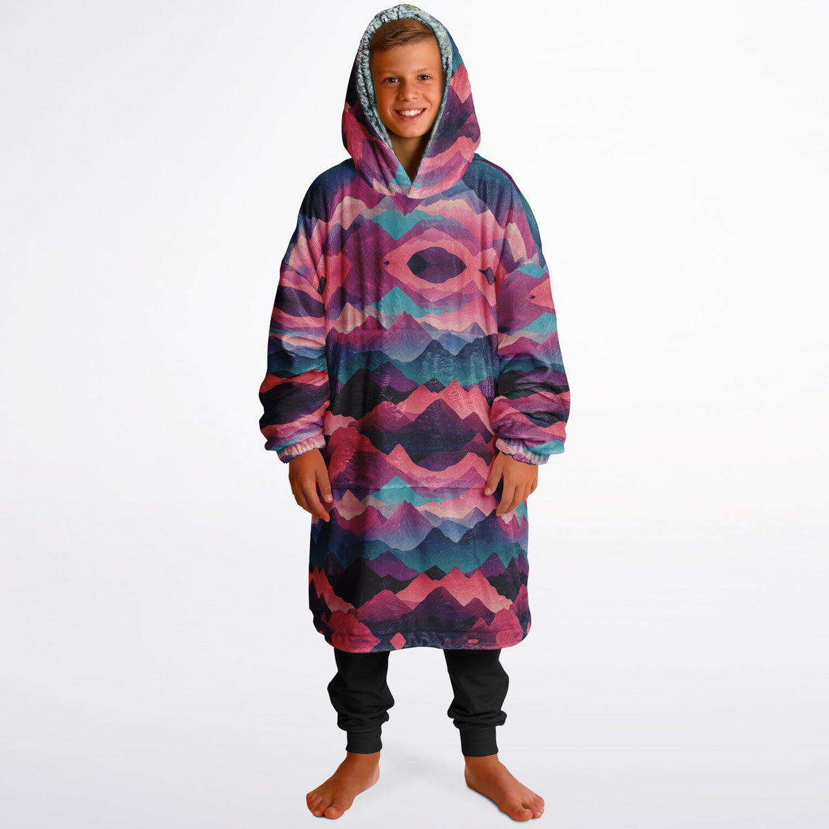 Powder Mountain, Utah Ski Resort Map Youth Reversible Snug Hoodie