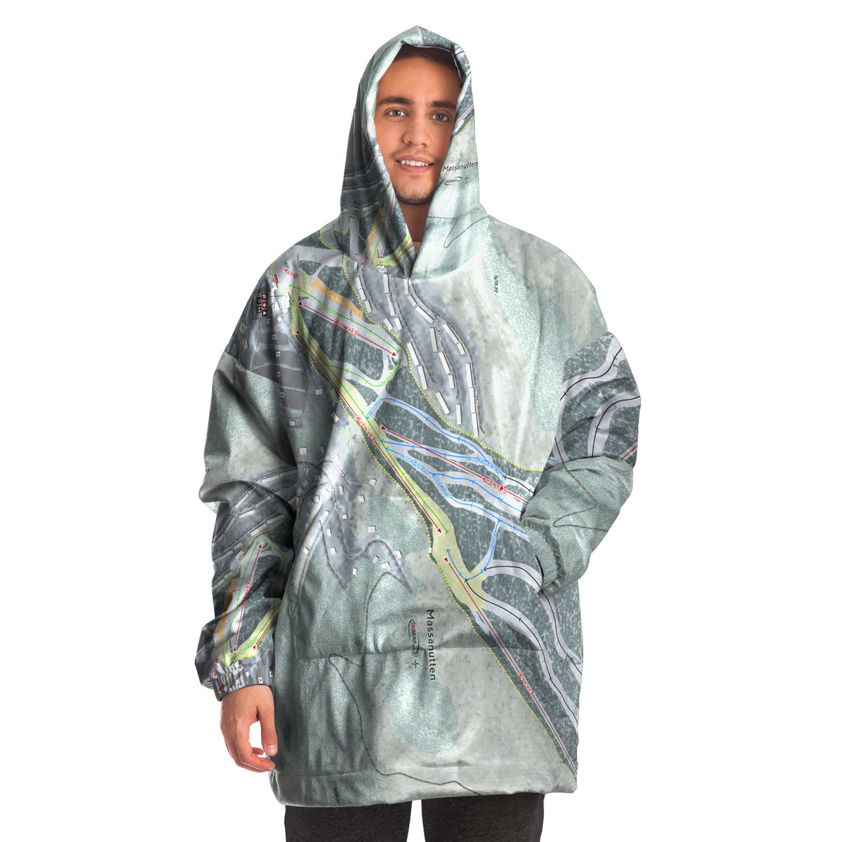 Massanutten, Virginia Ski Trail Map - Snug Hoodie