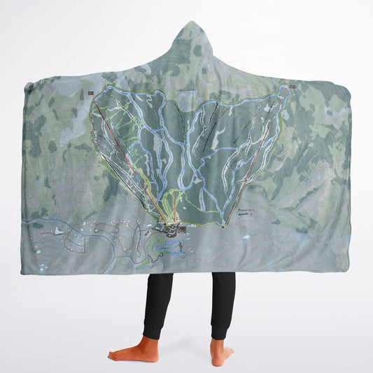 Powderhorn, Colorado Ski Trail Map - Youth Hooded Blanket - Powderaddicts