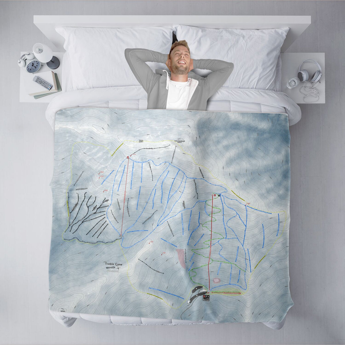 Treble Cone, New Zealand Ski Resort Map XL Blanket