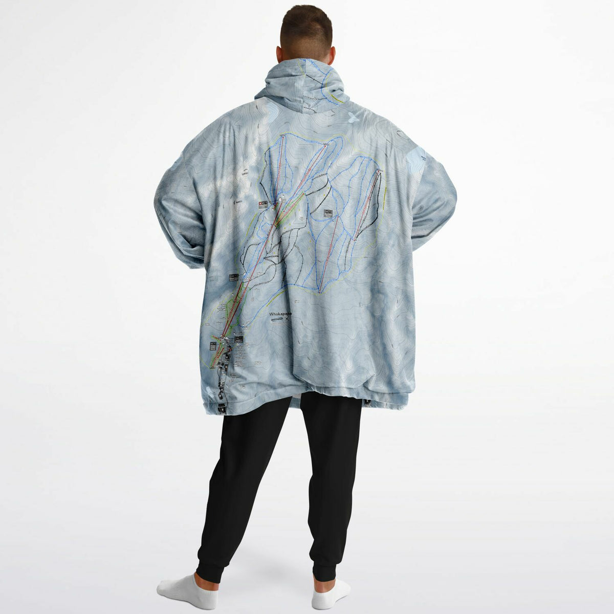 Whakapapa, New Zealand Ski Trail Map - Snug Hoodie