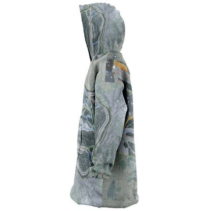 West Mountain, New York Ski Trail Map Snug Hoodie