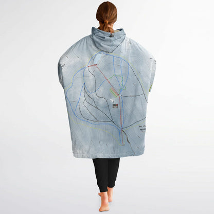 Mt Olympus, New Zealand Ski Trail Map - Snug Hoodie - Powderaddicts