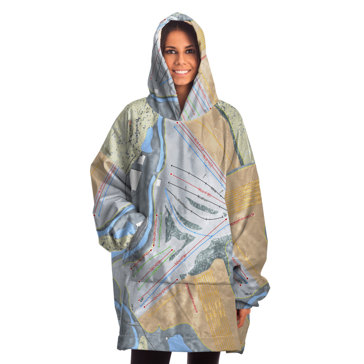 Brandywine, Ohio Ski Trail Map - Snug Hoodie