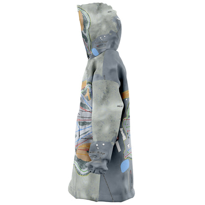 Powder Ridge, Minnesota Ski Trail Map Snug Hoodie