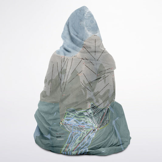 Ski Cooper, Colorado Ski Trail Map - Youth Hooded Blanket