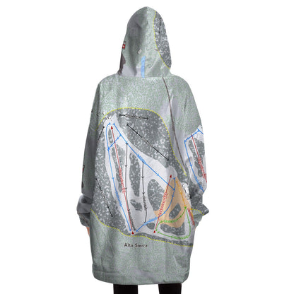 Alta Sierra, California Ski Trail Map - Snug Hoodie - Powderaddicts