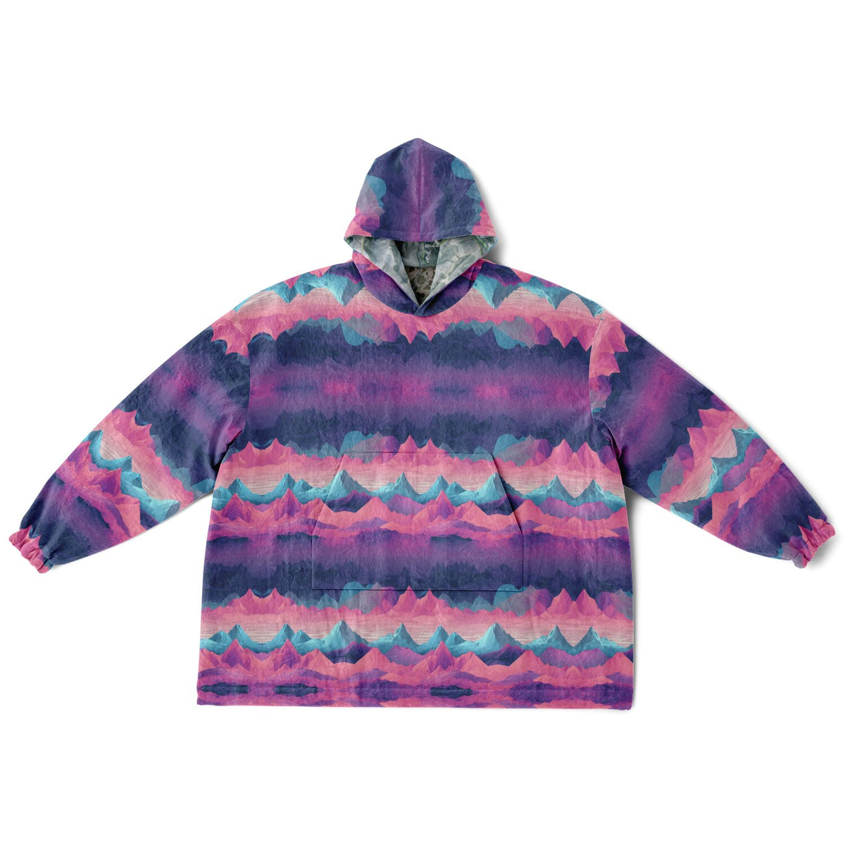 Powder Mountain, Utah Ski Resort Map Reversible Snug Hoodie