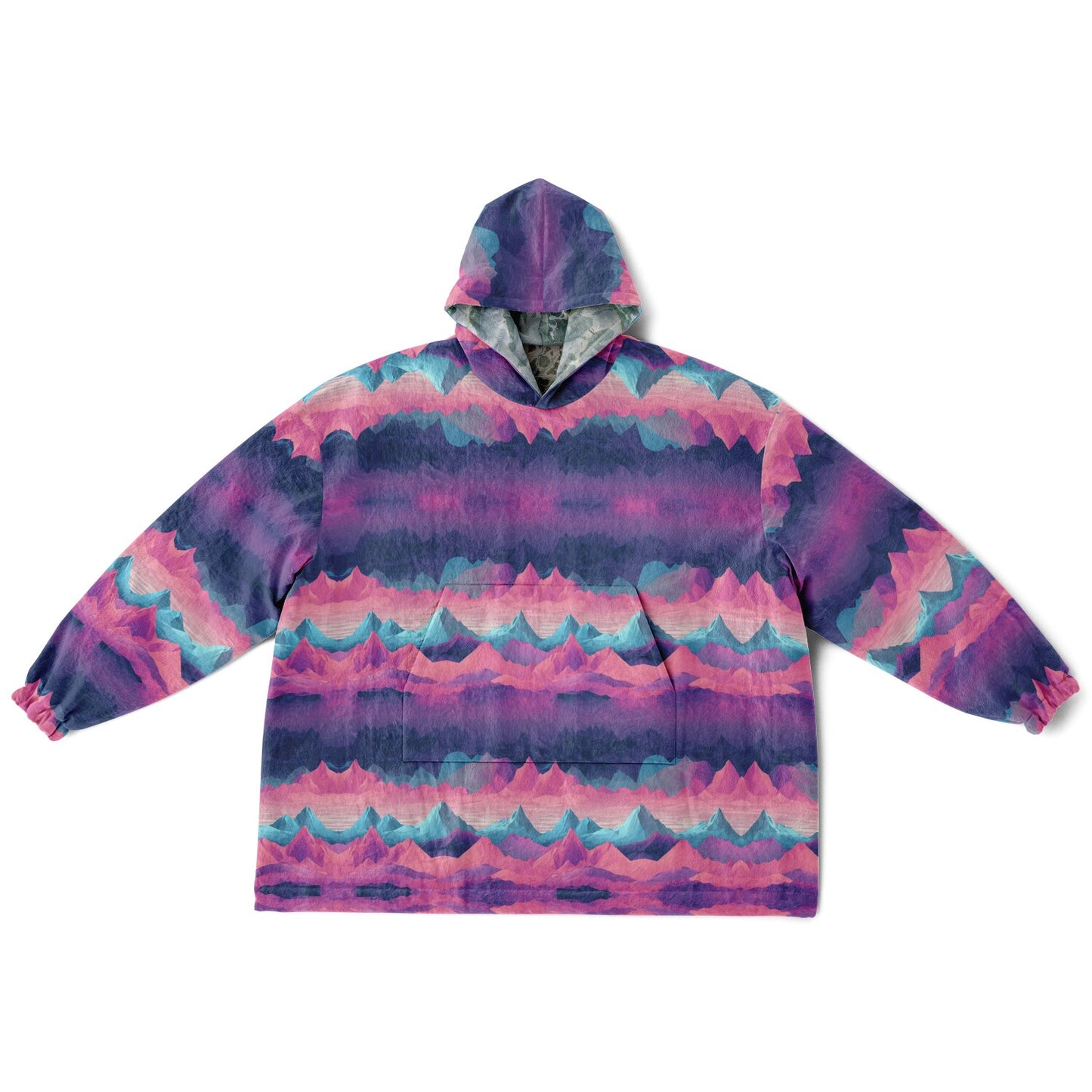Powder Mountain, Utah Ski Resort Map Reversible Snug Hoodie