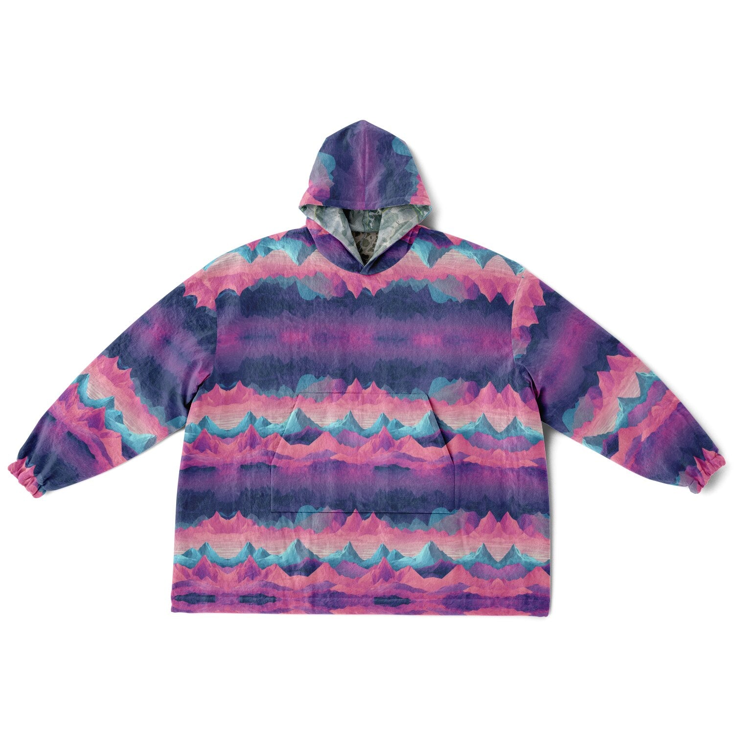 Powder Mountain, Utah Ski Resort Map Reversible Snug Hoodie