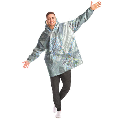 Lutsen Mountains, Minnesota Ski Trail Map - Snug Hoodie - Powderaddicts
