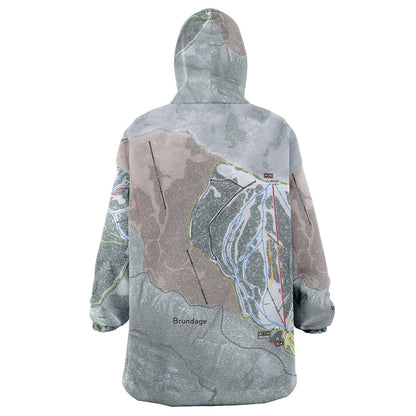 Brundage Mountain, Idaho Ski Trail Map - Snug Hoodie