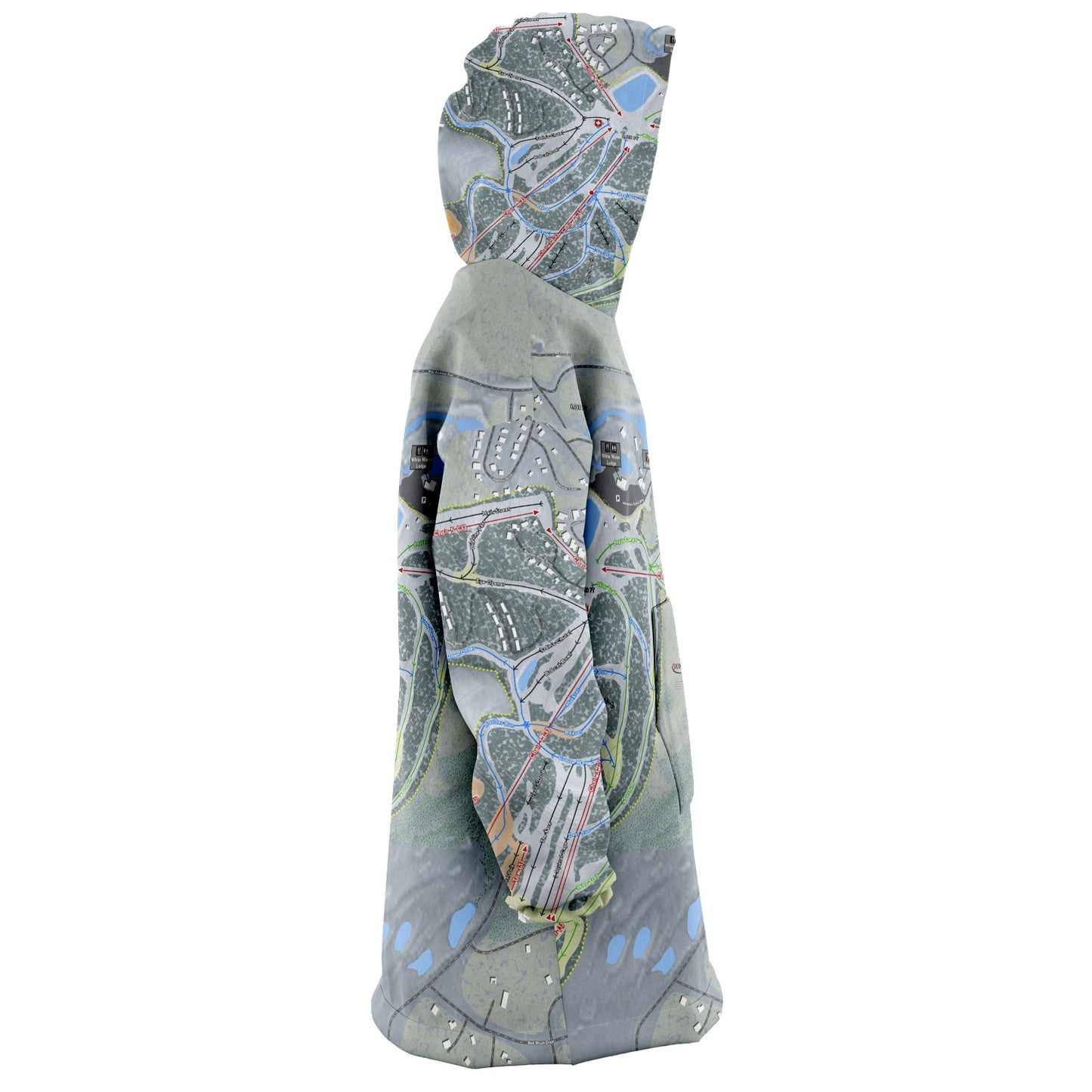 Wisp, Maryland Ski Trail Map - Snug Hoodie - Powderaddicts