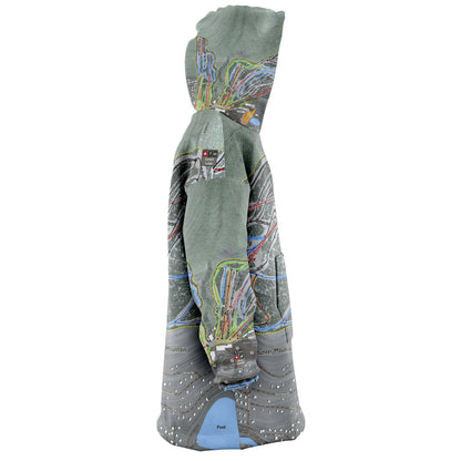 Hunter Mountain, New York Ski Trail Map - Snug Hoodie - Powderaddicts