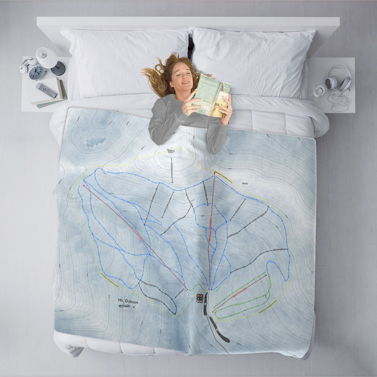 Mt Dobson, New Zealand Ski Resort Map XL Blanket