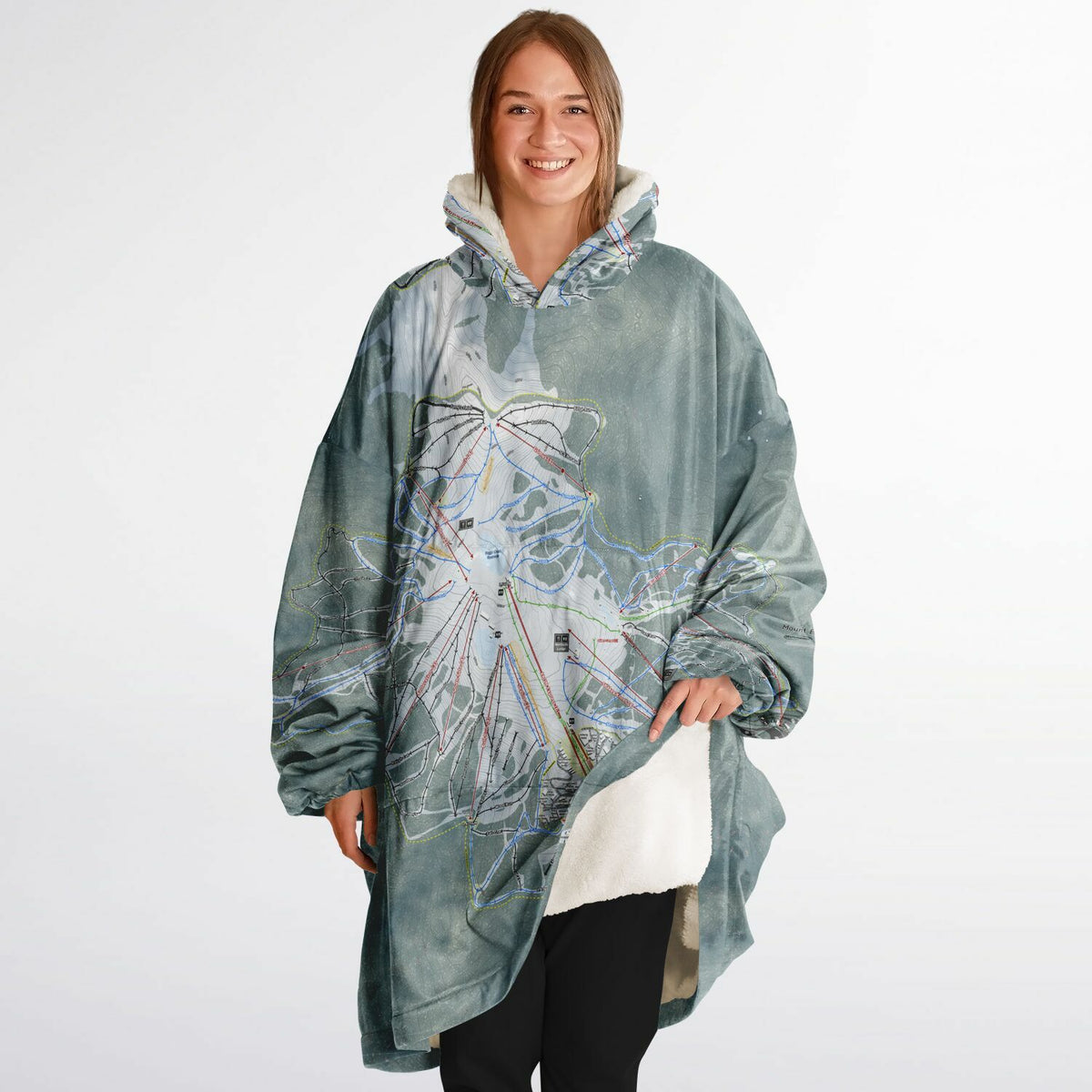 Mount Buller, Australia Ski Trail Map - Snug Hoodie