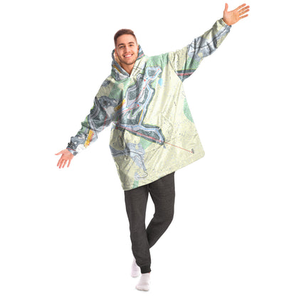 Ober Gatlinburg, Tennessee Ski Trail Map - Snug Hoodie
