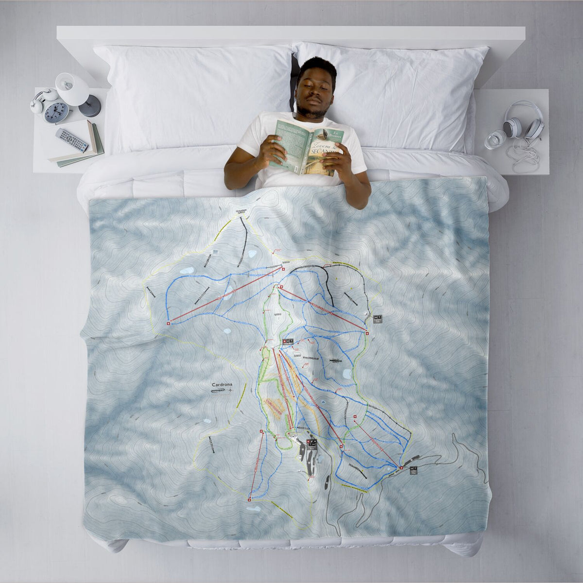 Cardrona, New Zealand Ski Resort Map XL Blanket