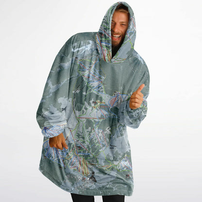 Perisher, Australia Ski Trail Map - Snug Hoodie - Powderaddicts