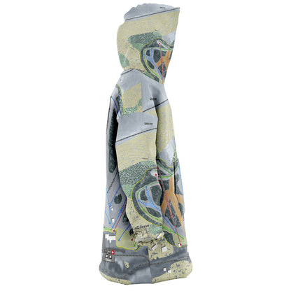 Mt La Crosse, Wisconsin Ski Trail Map - Snug Hoodie
