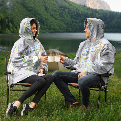 Little Ski Hill, Idaho Ski Trail Map Snug Hoodie