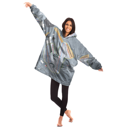 Villa Olivia, Illinois Ski Trail Map - Snug Hoodie - Powderaddicts