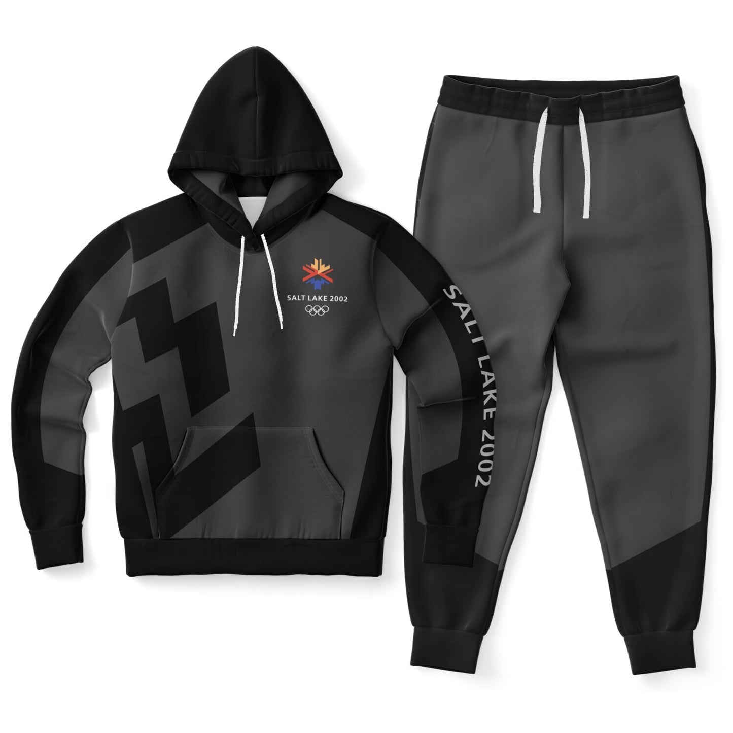 The Salt Lake 2002 Olympics Uniforms Hoodie & Jogger - Black - Powderaddicts