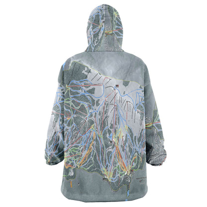 Mammoth Mountain, California Ski Trail Map - Snug Hoodie