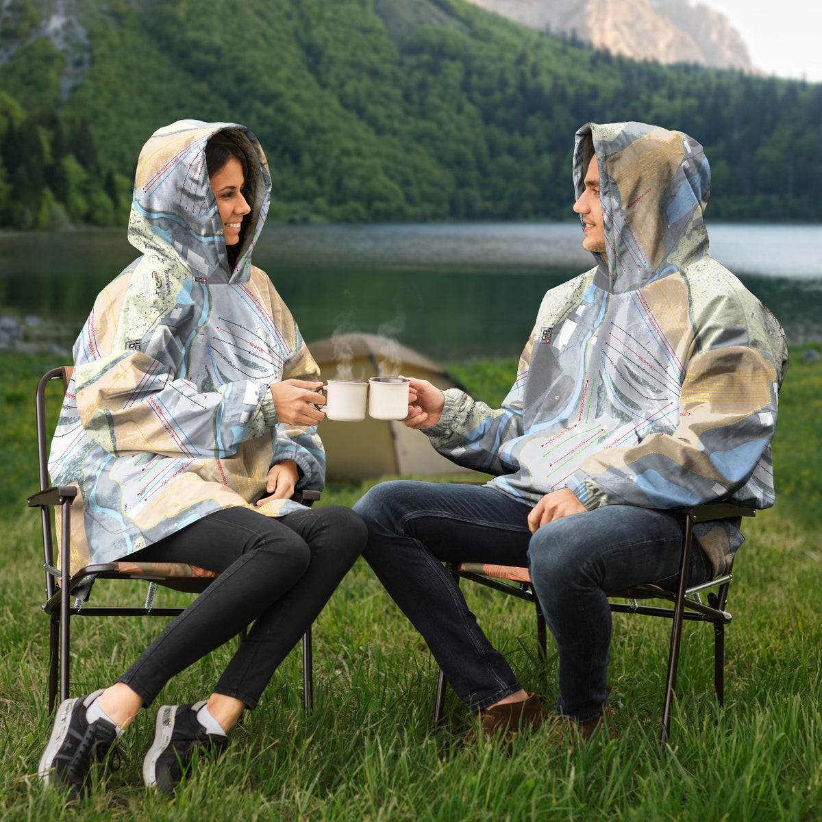 Brandywine, Ohio Ski Trail Map - Snug Hoodie