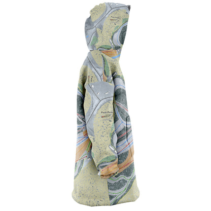 Paoli Peaks, Indiana Ski Trail Map - Snug Hoodie - Powderaddicts